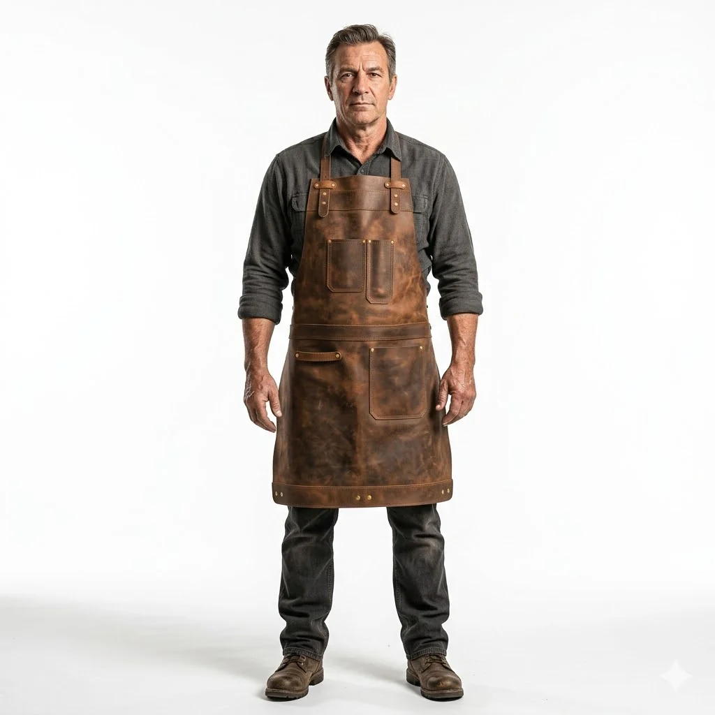 The Northamptonshire Full Grain Leather Apron - Free Customized Branding - Image 23