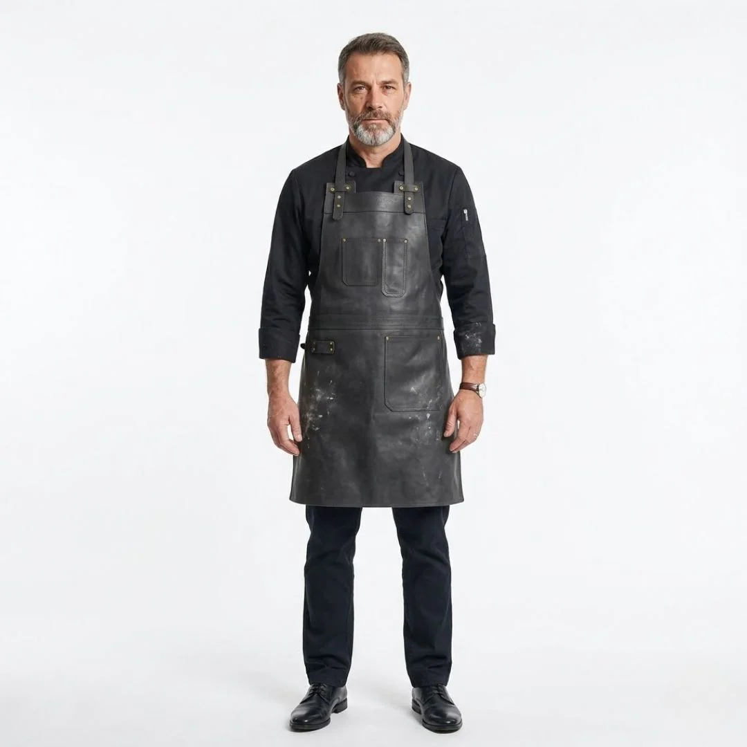 The Northamptonshire Full Grain Leather Apron - Free Customized Branding - Image 27