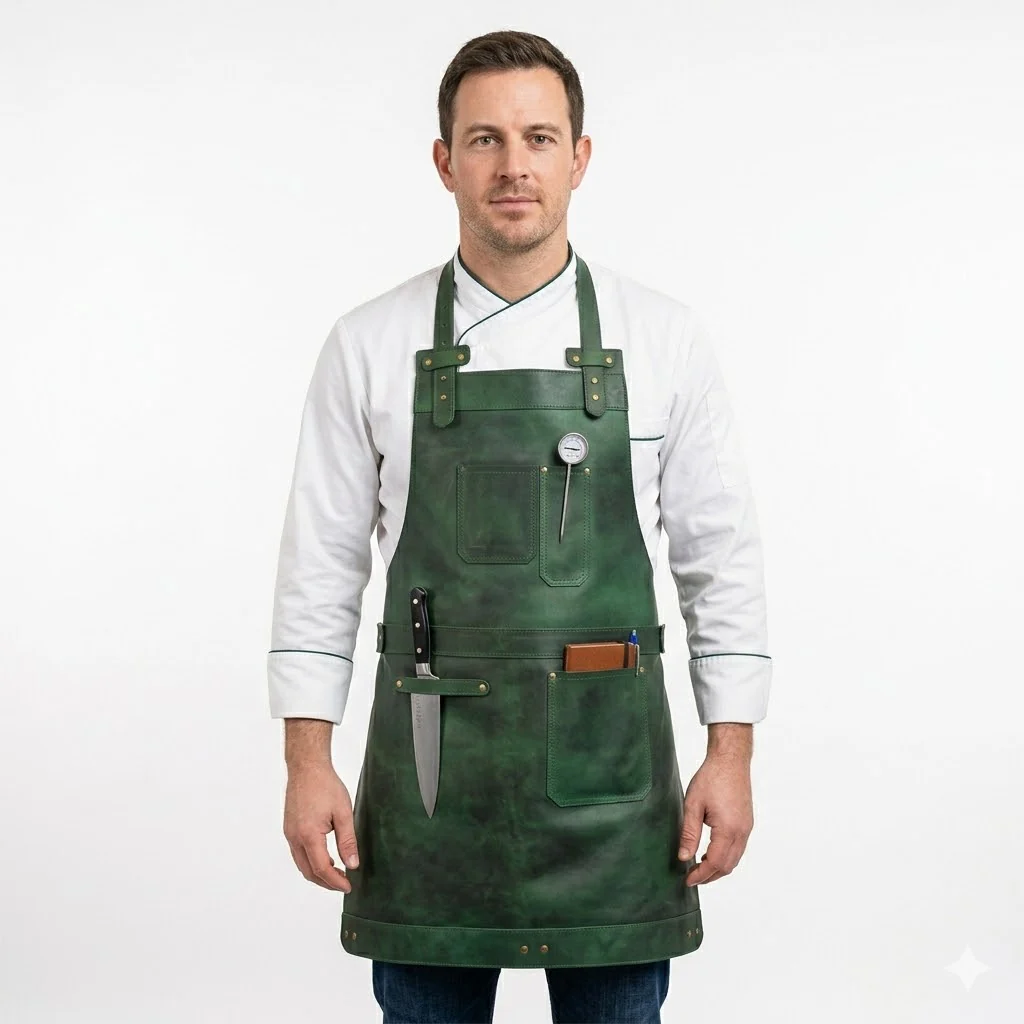 The Northamptonshire Full Grain Leather Apron - Free Customized Branding - Image 31