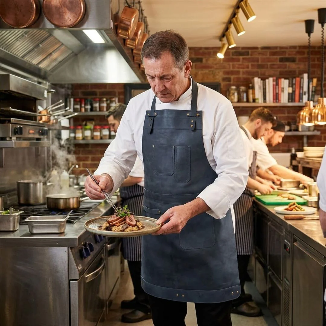 The Northamptonshire Full Grain Leather Apron - Free Customized Branding - Image 35