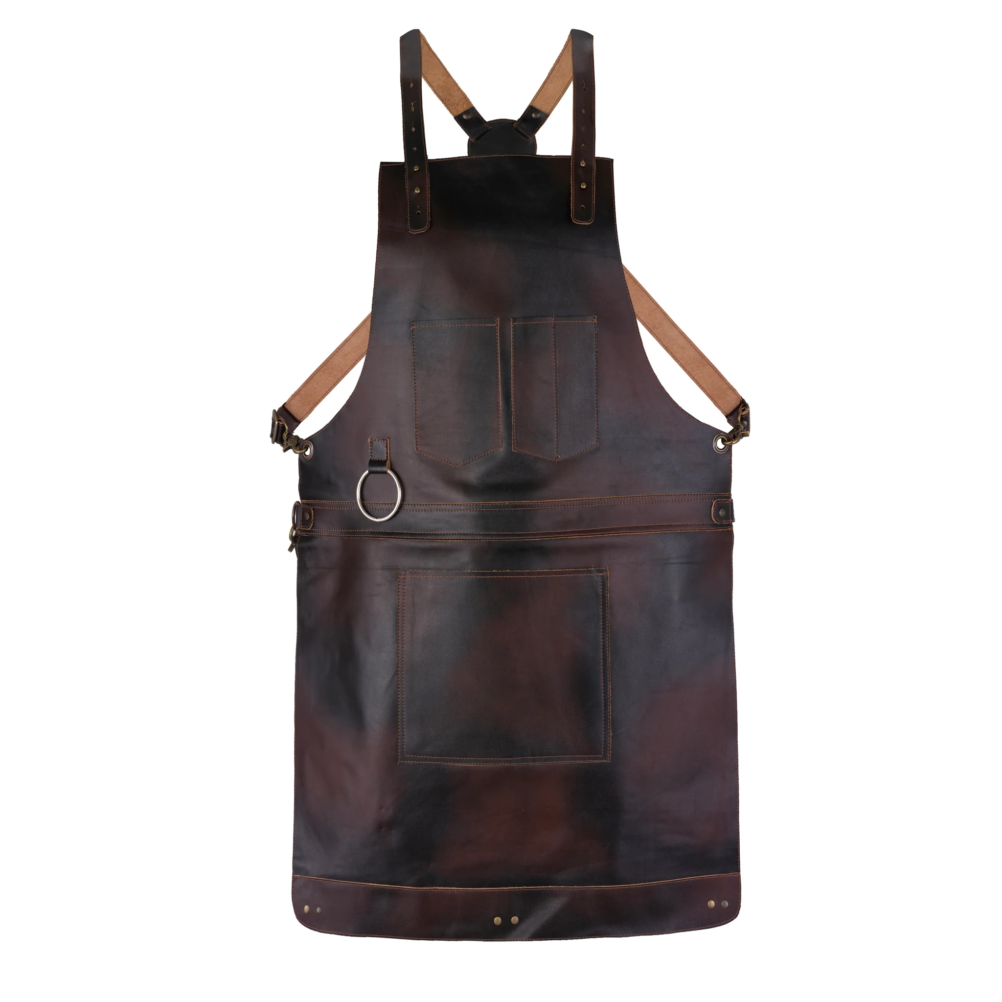 The Northumberland Full Grain Leather Crossbody Apron - Free Customized Branding - Image 4