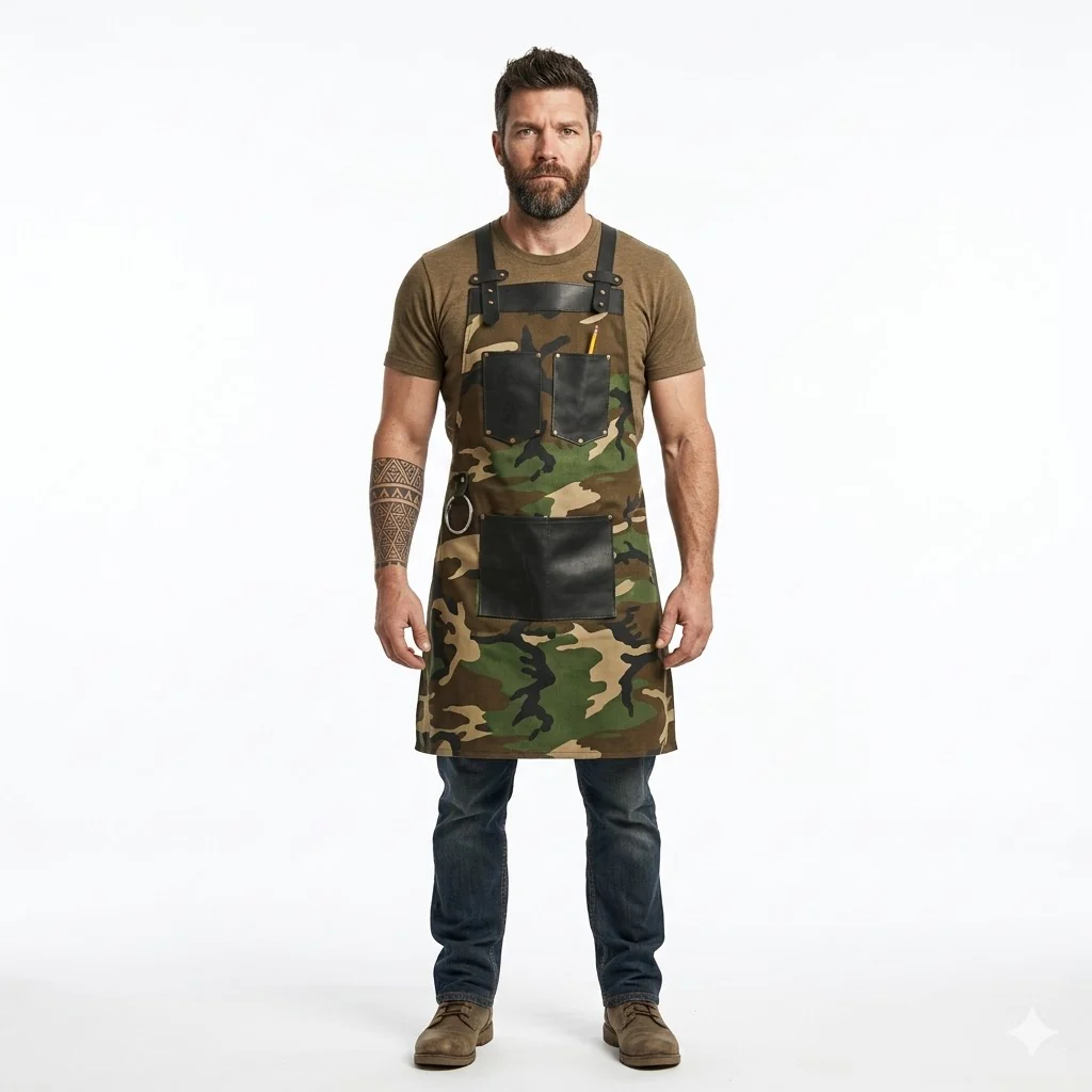 The Northumberland Canvas Camougflage Bib Apron - Image 15