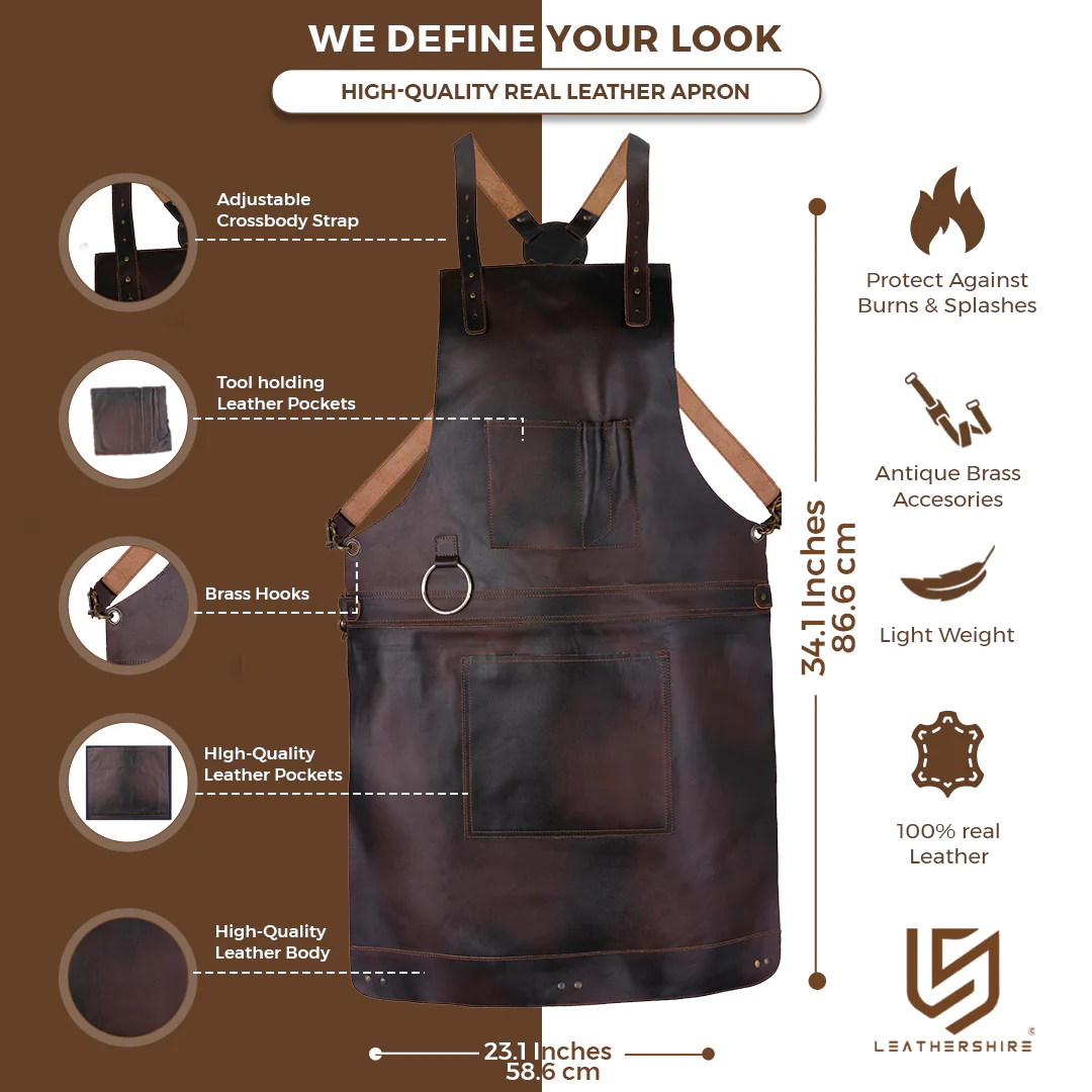 The Riding of Yorkshire Full Grain Leather Crossbody Apron - Free Customized Branding - Image 3