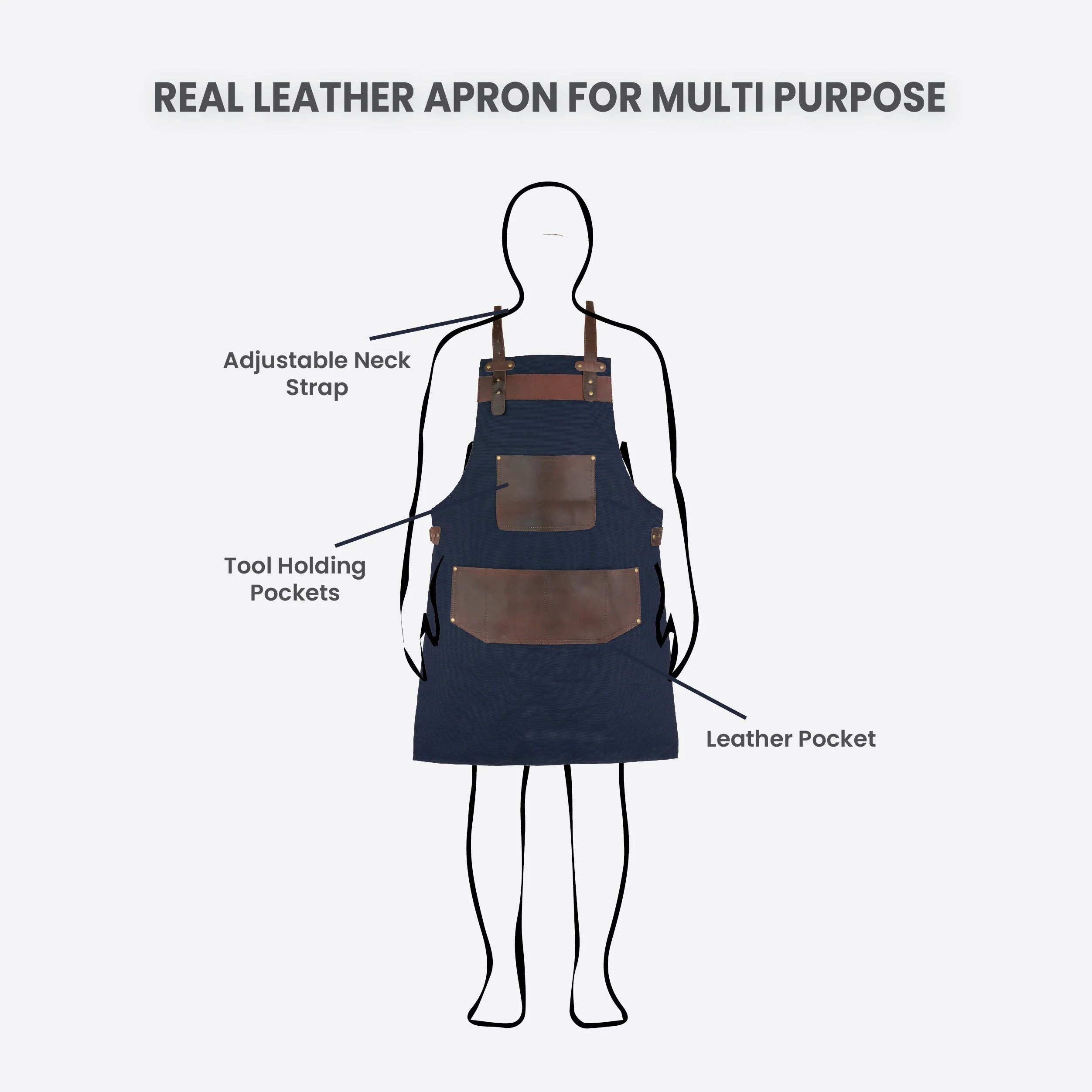 The Rutland Leather Canvas Apron - Free Customized Branding - Image 10
