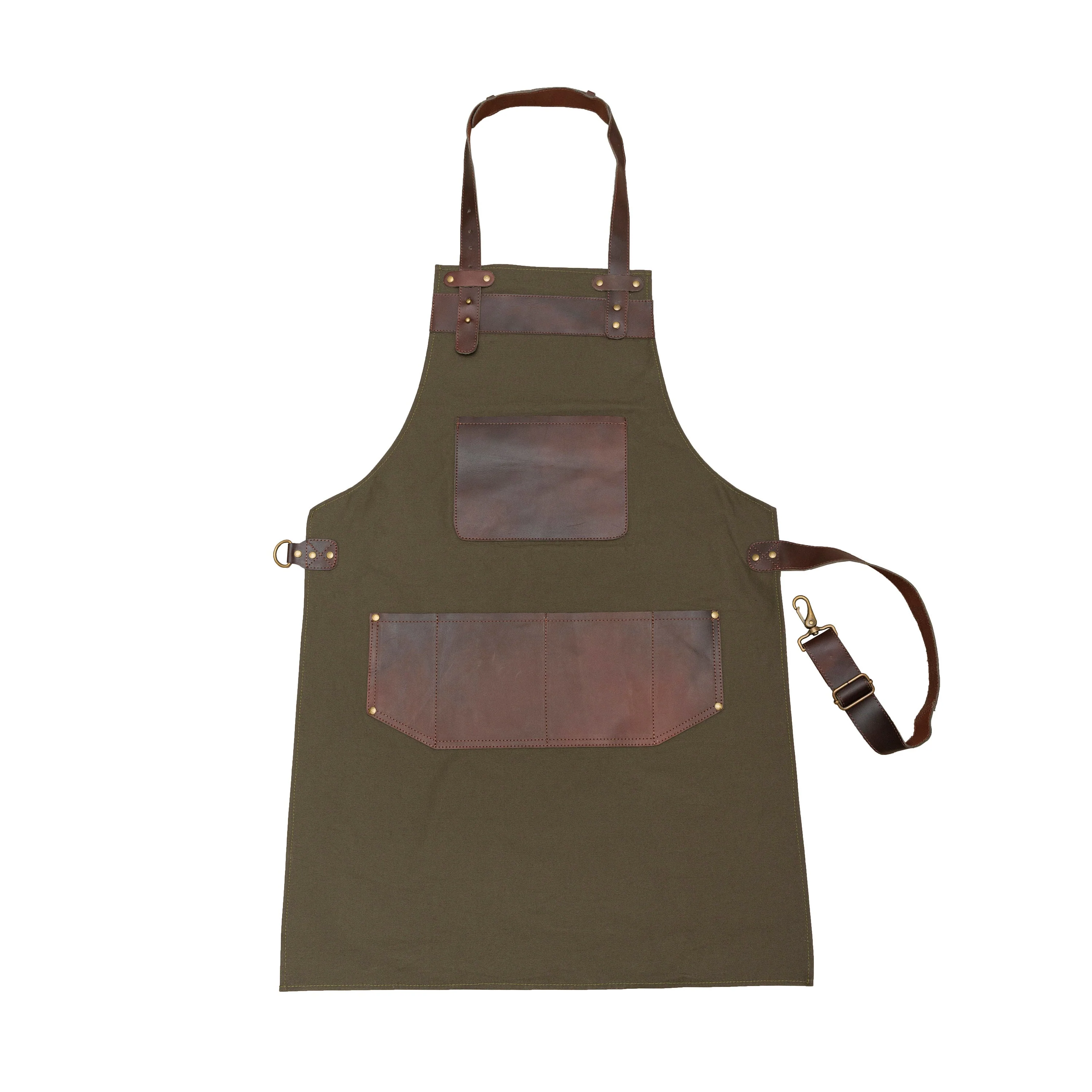 The Rutland Leather Canvas Apron - Free Customized Branding - Image 9