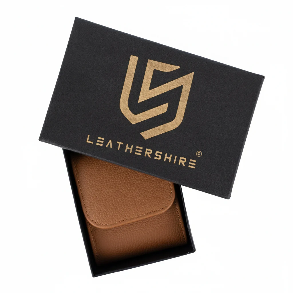 The Somerset Luxury Tan Brown Leather Watch Case - Image 10