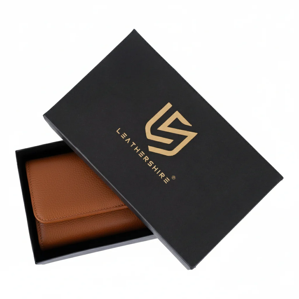The Somerset Luxury Tan Brown Leather Watch Case - Image 11