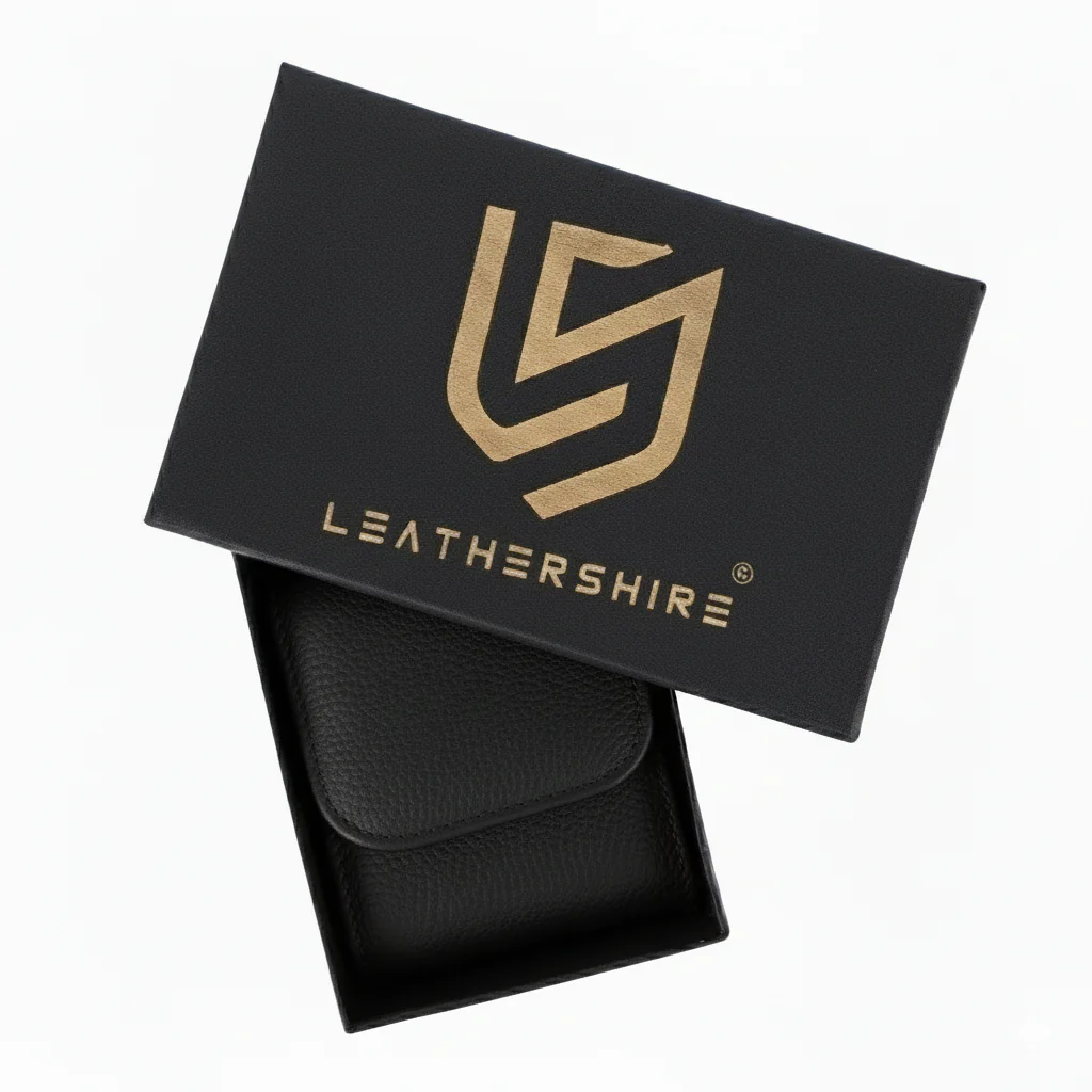 The Somerset Luxury Black Leather Watch Case - Image 9