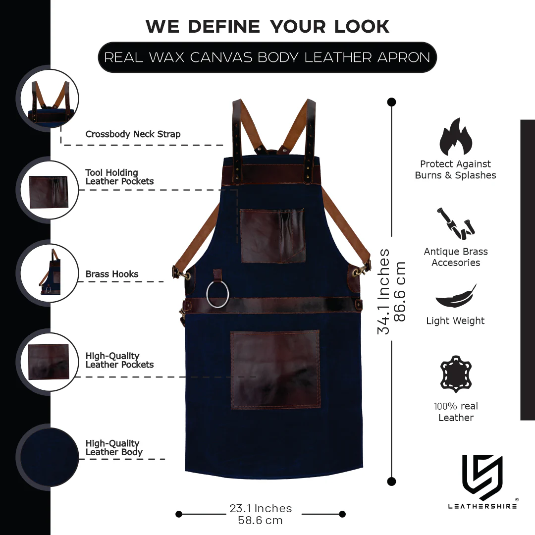 The Somerset Waxed Canvas Apron - Free Customized Branding - Image 6
