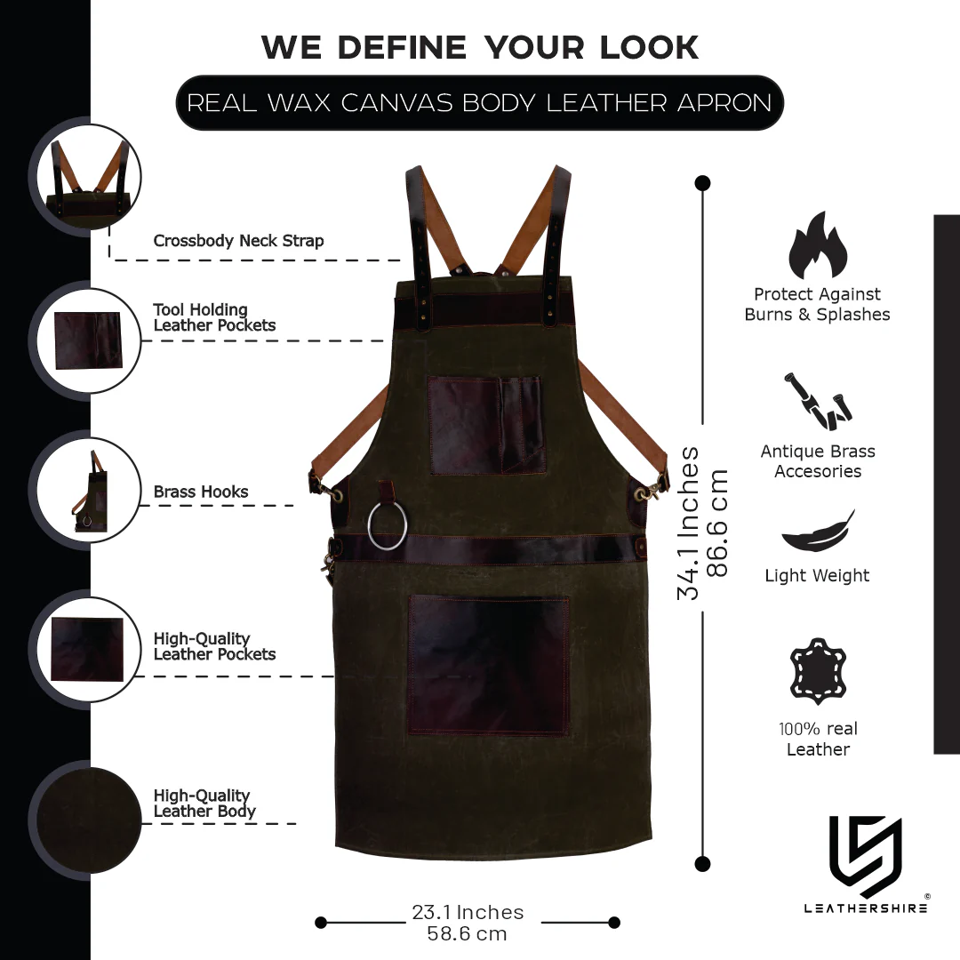 The Somerset Waxed Canvas Apron - Free Customized Branding - Image 8