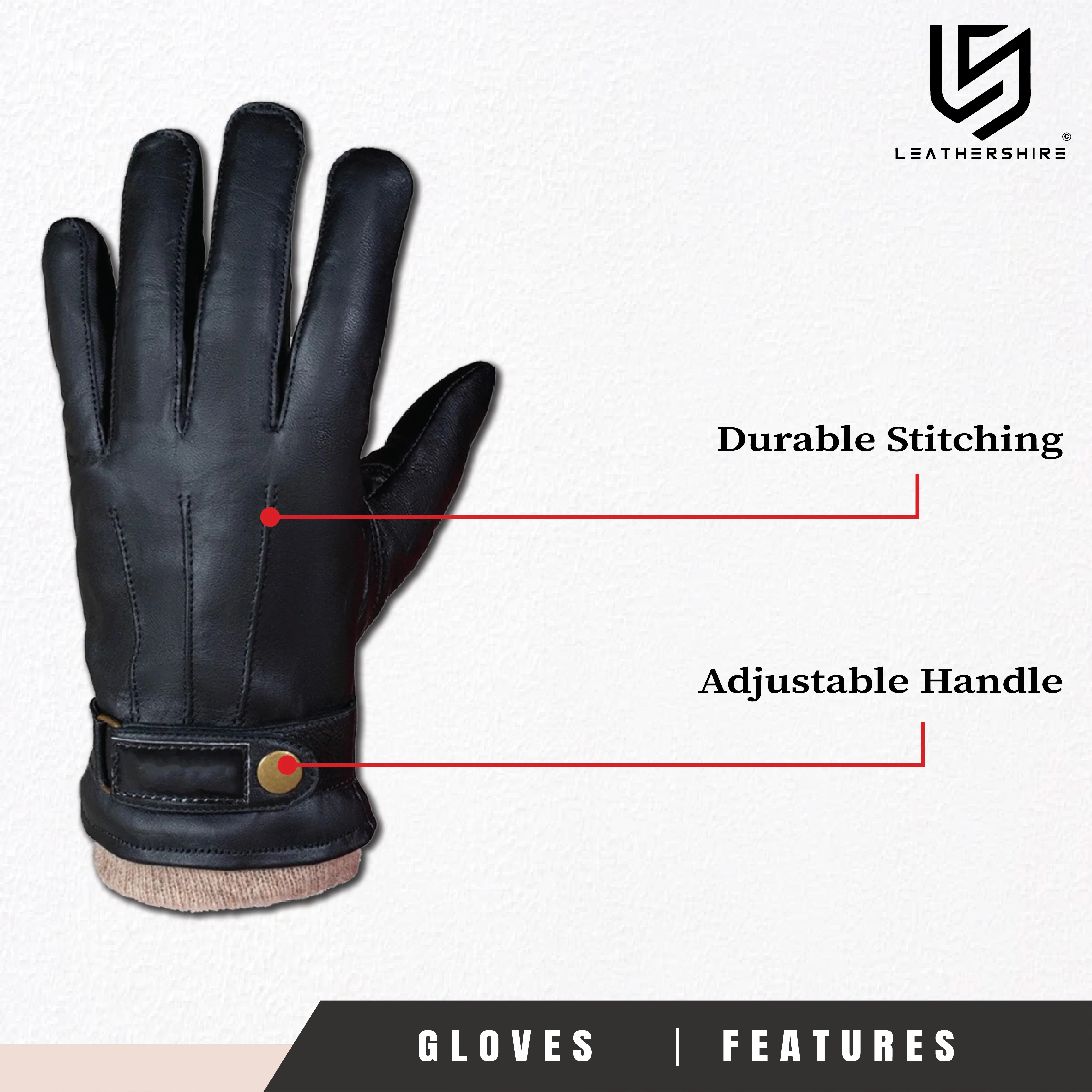 The Gentleman’s Style Box (3-in-1) Black Leather Jacket with Leather Gloves & Leather Belt - Image 13
