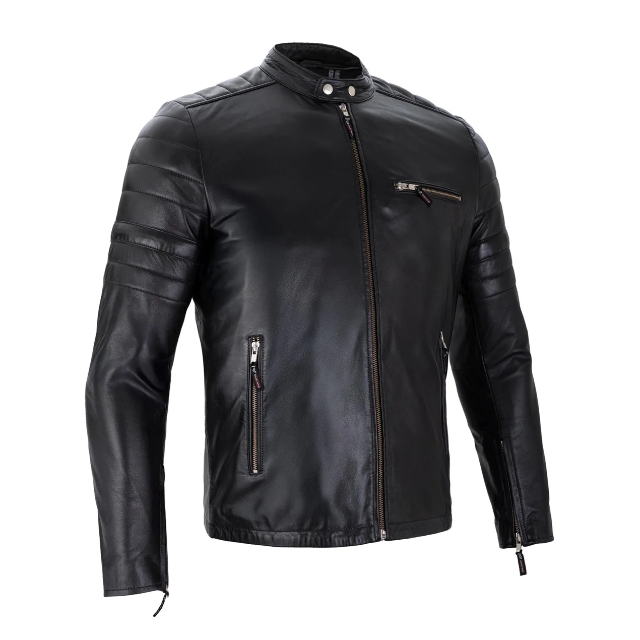 The Gentleman’s Style Box (3-in-1) Black Leather Jacket with Leather Gloves & Leather Belt - Image 2