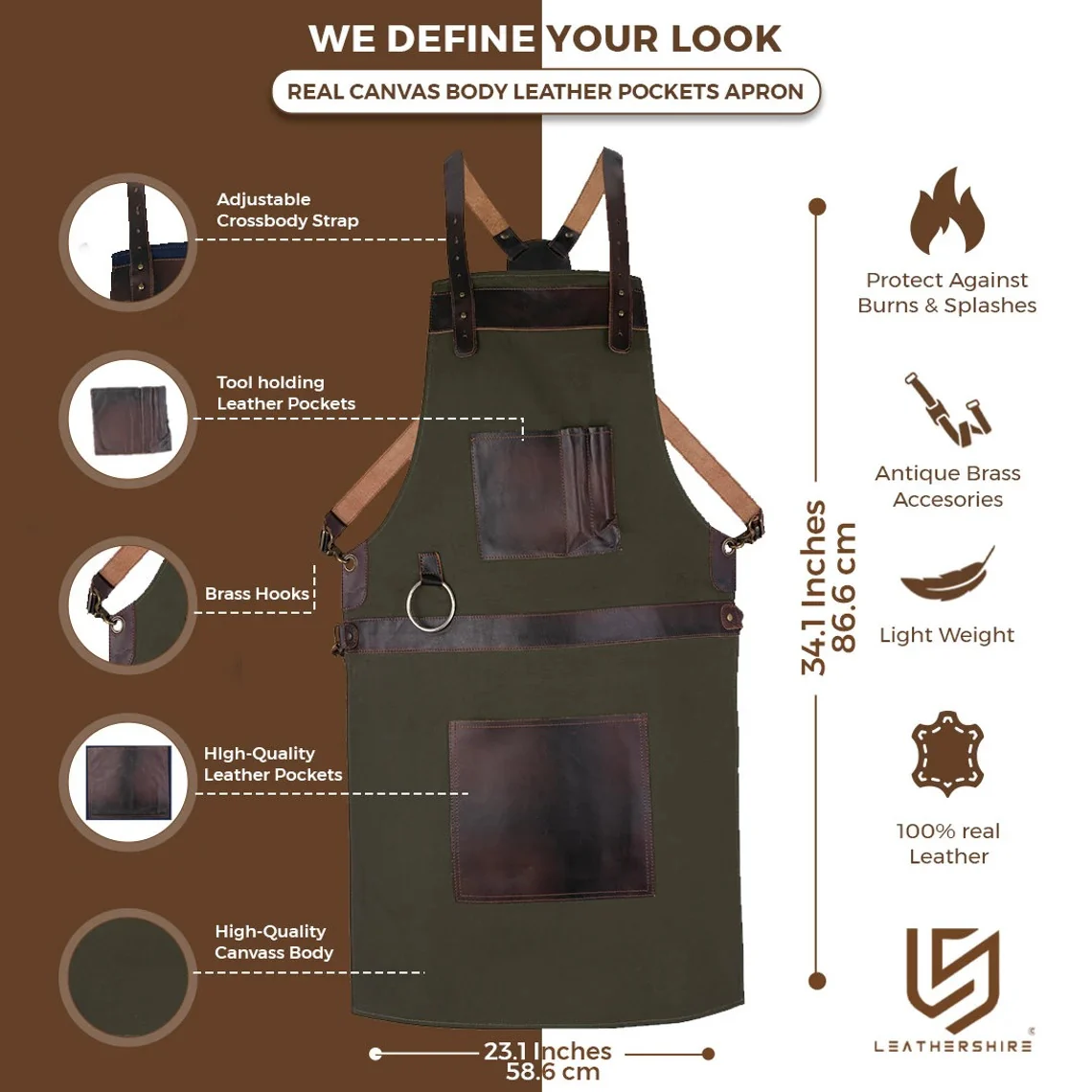 The Worcestershire Canvas Crossbody Apron - Image 7