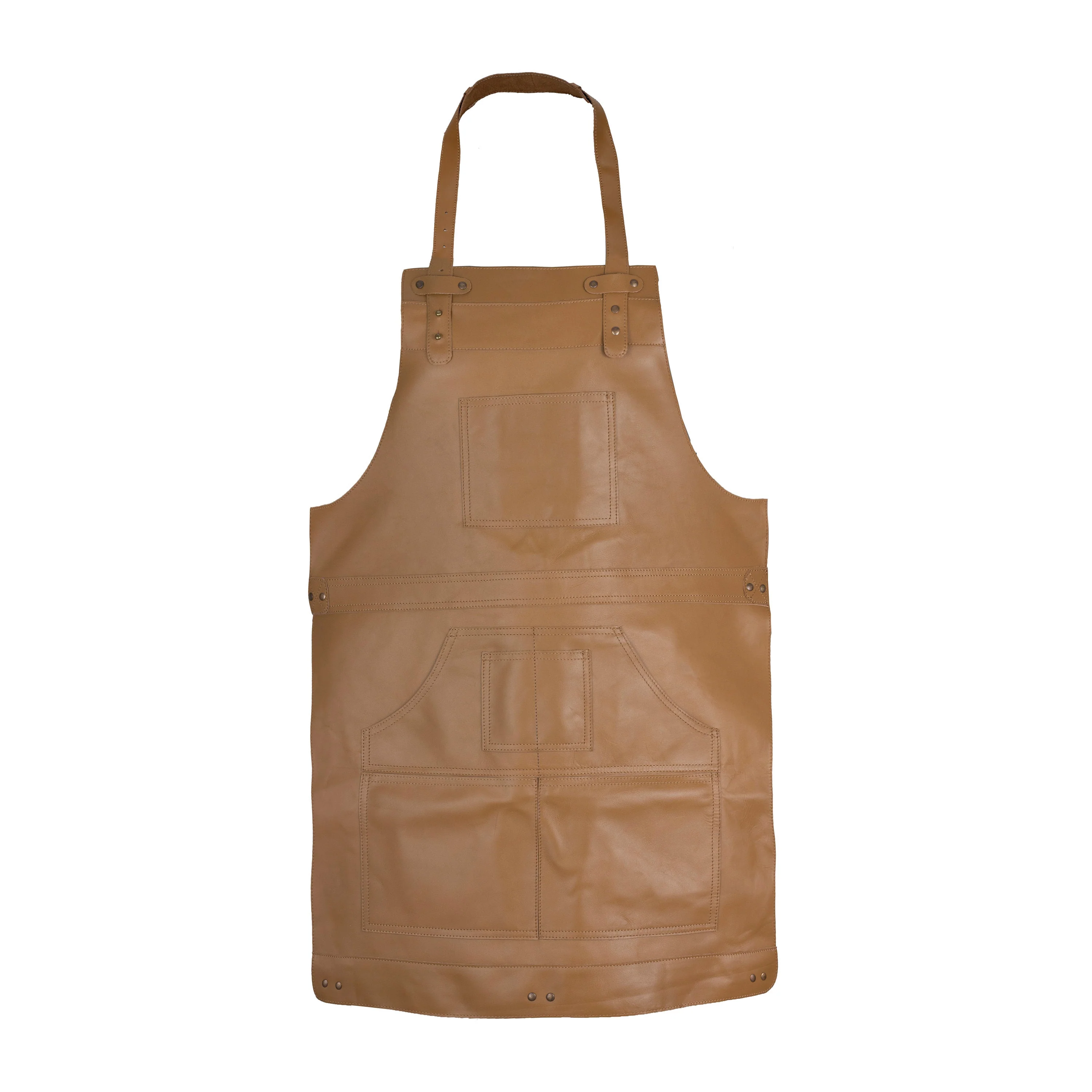 The Tyne and Wear Top Grain Brown Leather Working Apron - Image 4