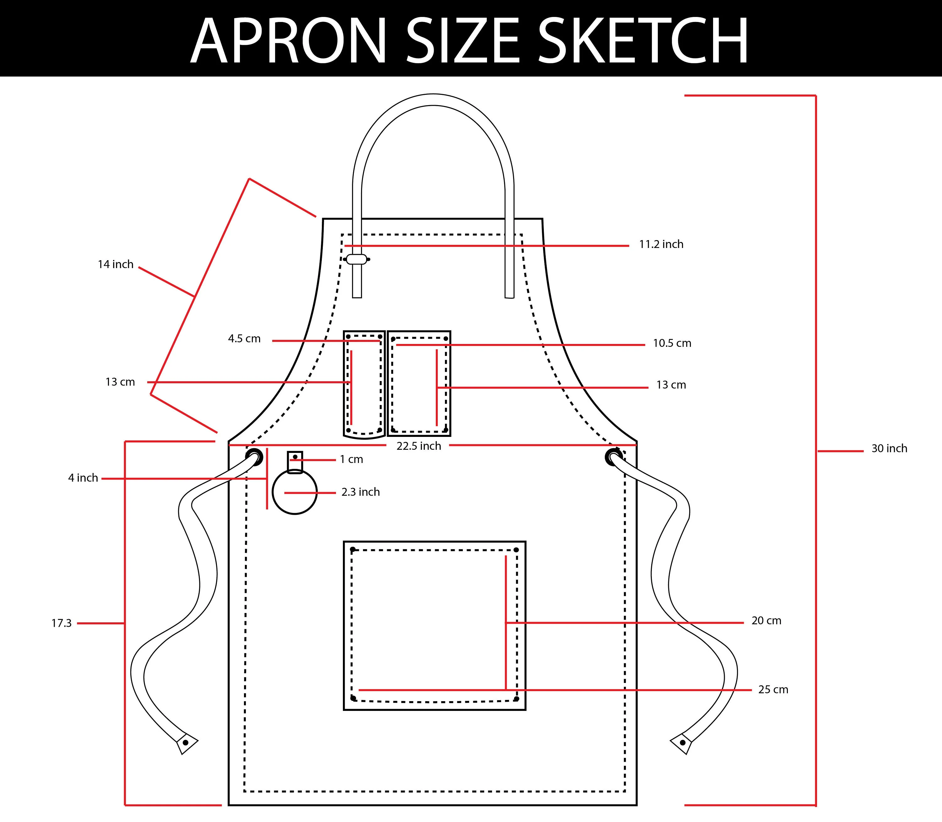 The Merseyside Washable Brown Canvas apron with adjustable neck strap - Image 3