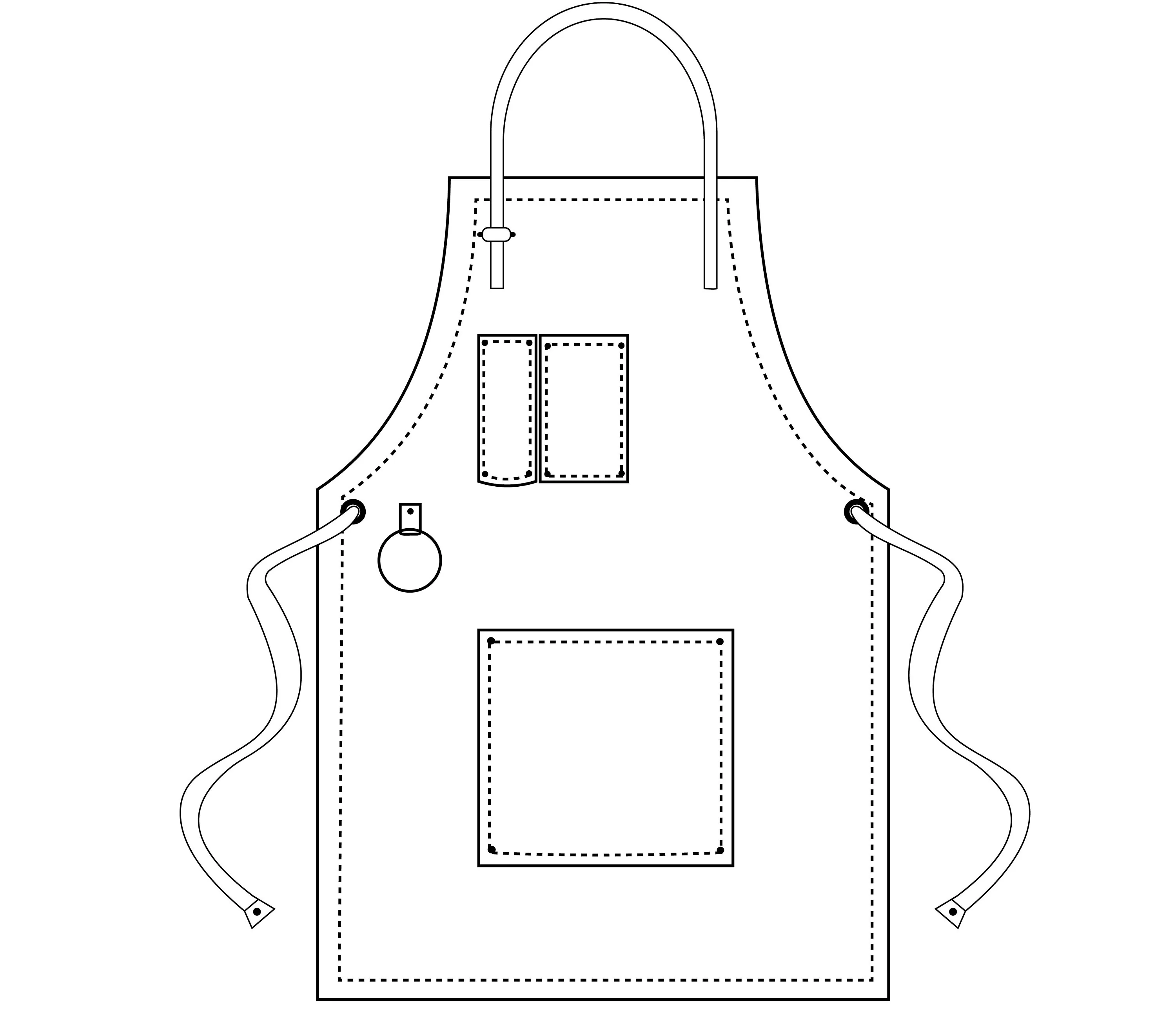 Isle of Wight Washable Chocolate Brown Canvas apron with adjustable neck strap - Image 4