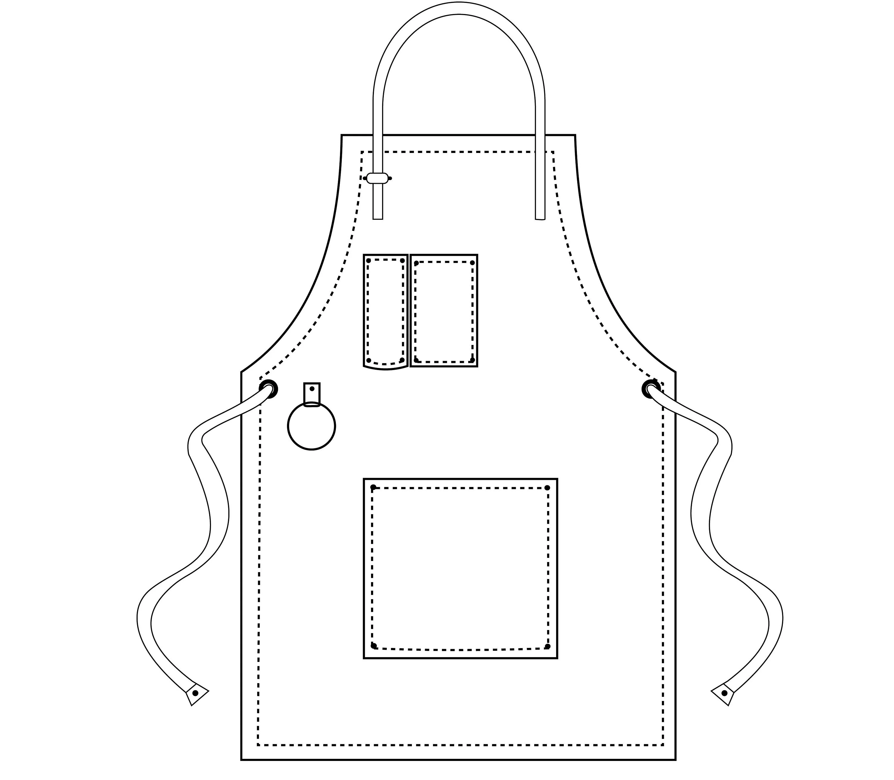 County Durham Washable Green Canvas apron with adjustable neck strap - Image 5