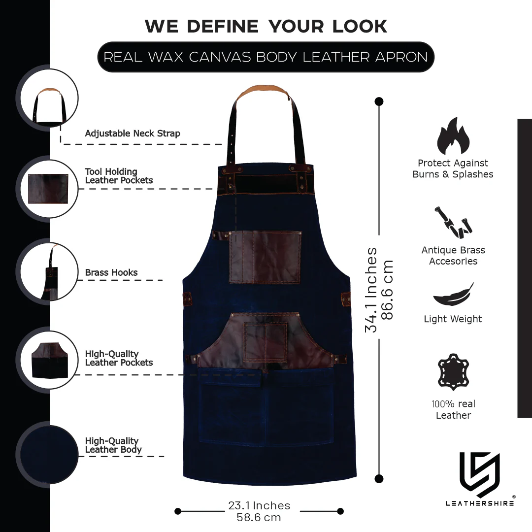 The Lincolnshire Waxed Canvas handmade Apron - Image 4