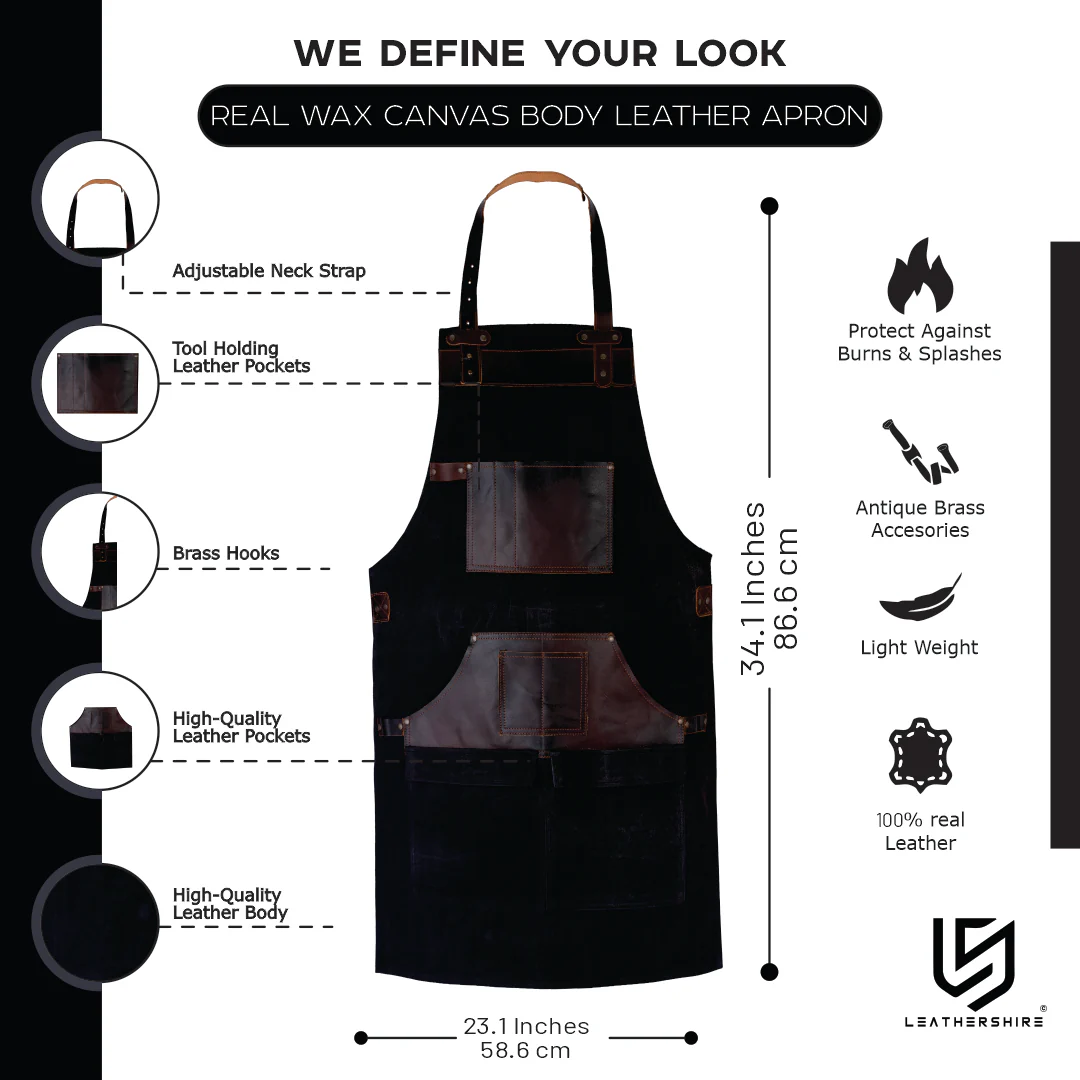 The Lincolnshire Waxed Canvas handmade Apron - Image 7