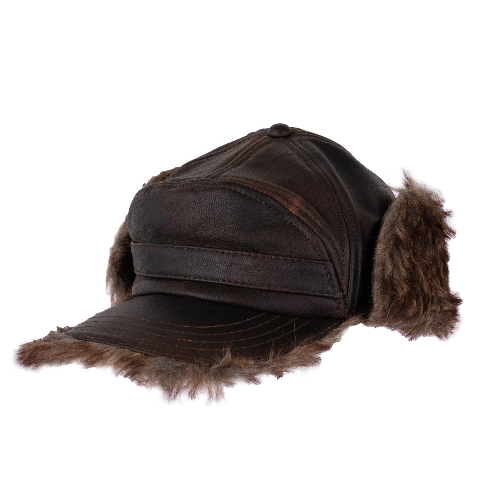 Leather Mitts with Leather Cap and Wine Bag Gift Set - Image 7