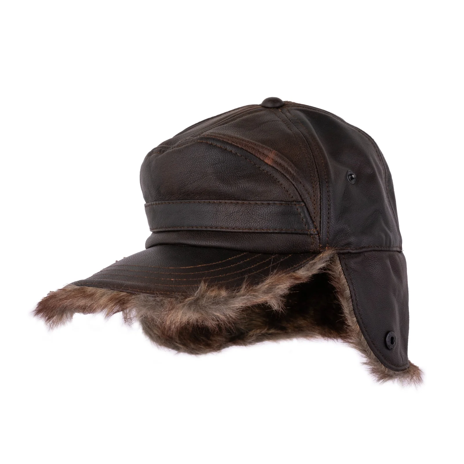 Leather Mitts with Leather Cap and Wine Bag Gift Set - Image 8