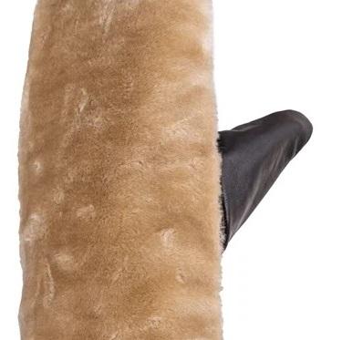 Leather Mitts with Leather Cap and Wine Bag Gift Set - Image 6