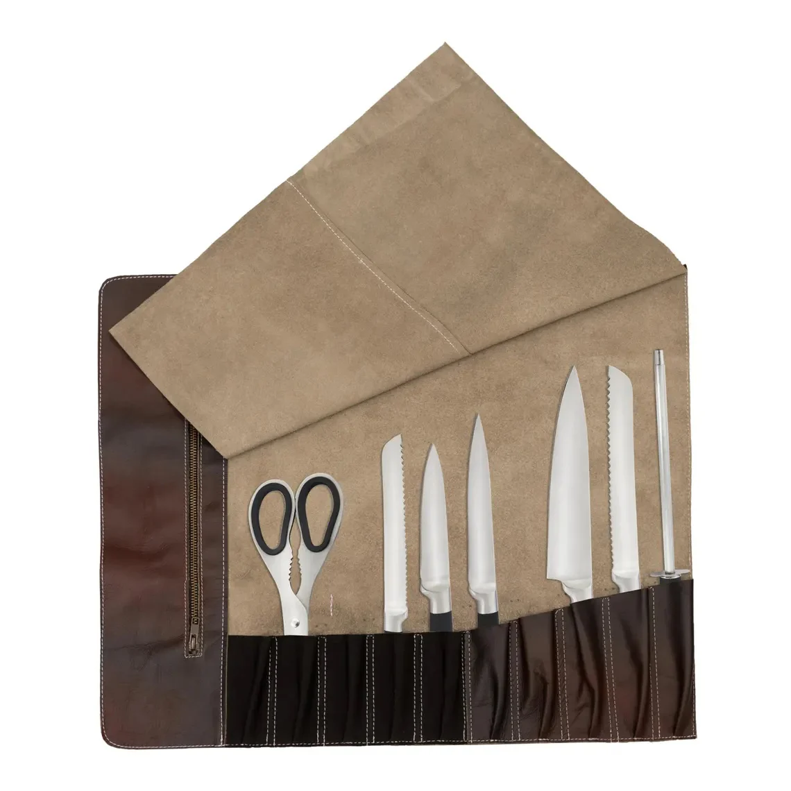 Isle of Wight Leather 11 Pocket Handmade Chef Roll, Tool Holder - Image 2
