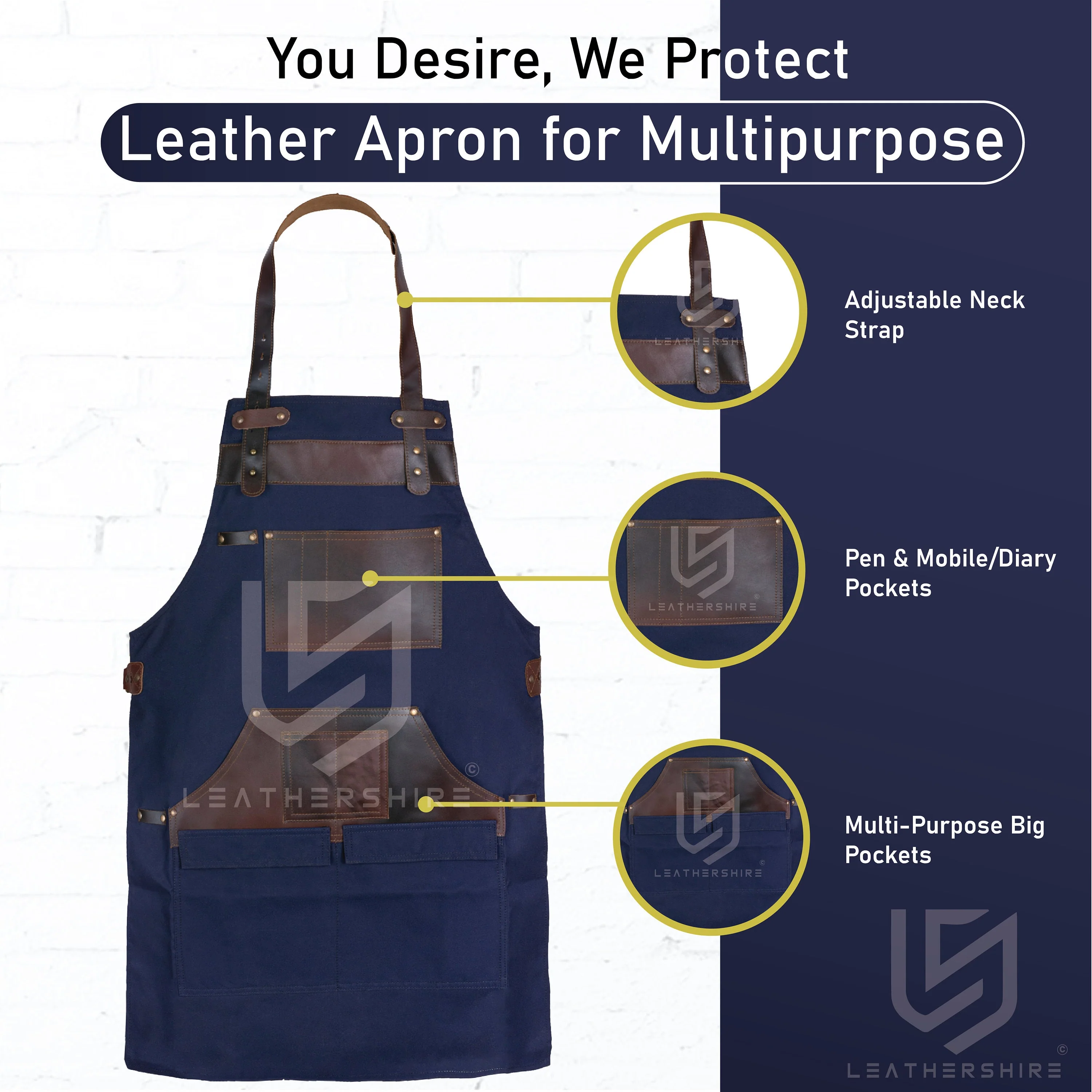 The Cheshire Canvas Apron - Image 3