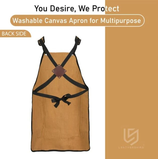 The Shropshire Brown Canvas Apron - Image 6